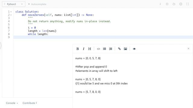Move Zeroes Leetcode Python смотреть онлайн