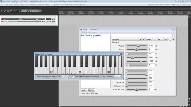 REAPER - How to use Virtual MIDI keyboard смотреть онлайн