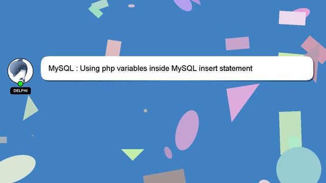 MySQL : Using php variables inside MySQL insert statement смотреть онлайн