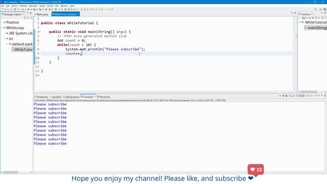 While loop, Do while loop in Java - Examples and Full Explanation | Java Tutorials for Beginners #9 смотреть онлайн
