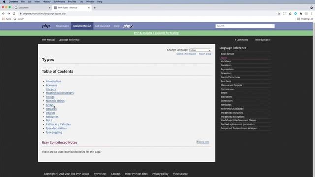 PHP for Beginners - Lesson 5 - Data Types and using php.net смотреть онлайн