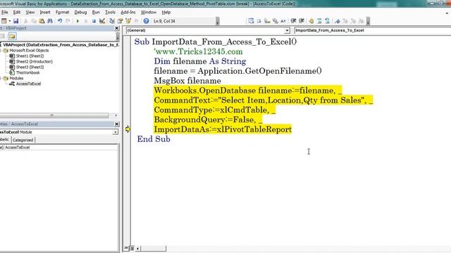 VBA: Data Extraction From Access Database to Excel OpenDatabase Method - PivotTable смотреть онлайн