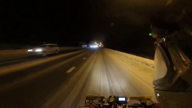 трасса после дождя со снегом при +1, а за ночь снега навалило при -12 смотреть онлайн