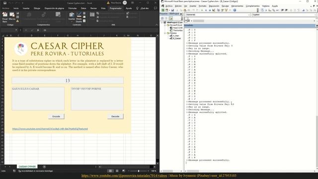 Cifrado César en VBA (para Excel y PowerPoint) смотреть онлайн