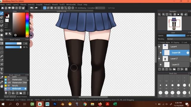 [MEDIBANG 2020] Shading Kneesocks Tutorial! смотреть онлайн