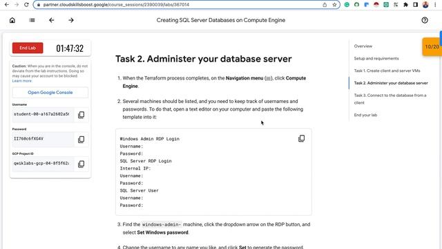 Creating SQL Server Databases on Compute Engine with Explanation | Qwiklabs смотреть онлайн