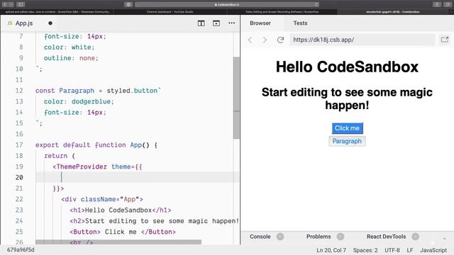 Learn Styled Components | Theming with Theme Provider смотреть онлайн