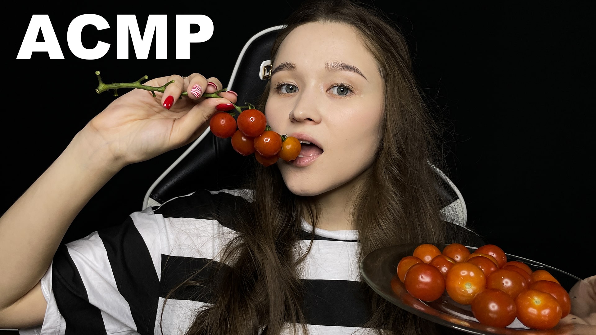 АСМР итинг помидоры черри ? смотреть онлайн