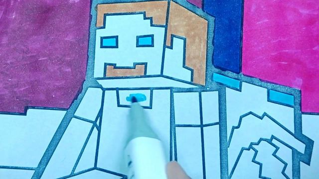 Minecraft Coloring Page | Coloring Steve From Minecraft | The Coloring Page