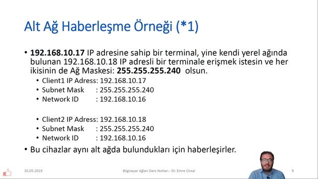 Bilgisayar ağları - IP Sınıfları ve Alt Ağlar смотреть онлайн