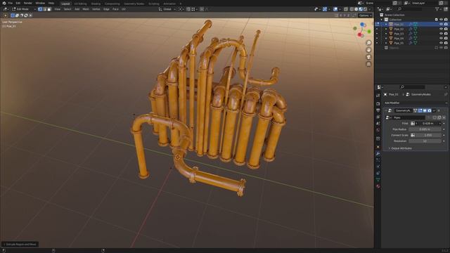 FREE Pipe setup for Blender using Geometry Nodes смотреть онлайн