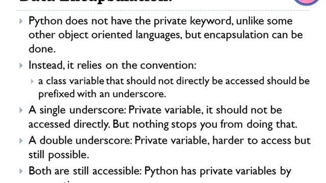 Data Encapsulation, Abstraction and Hiding in Python смотреть онлайн