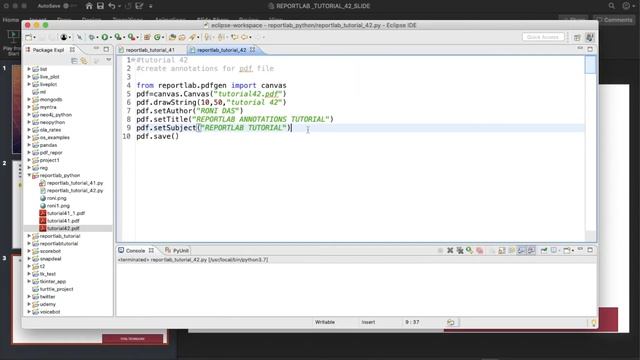 REPORTLAB|REPORTLAB PYTHON TUTORIAL|How To Set Annotations For Pdf File Using Python|PART:42 смотреть онлайн