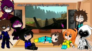 Rainimator & Minecraft Ocs reacts to «I am believing & Mobs can't handle us» [Requested]
