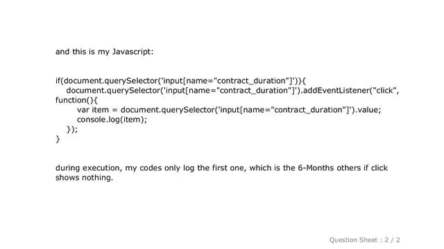 HTML : How to use on addEventListener on radio button in Plain Javascript? смотреть онлайн
