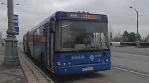 Поездка на автобусе ЛиАЗ 6213.22 по маршруту 741 от ост. Метро Волоколамская до ост. Цариков пер.