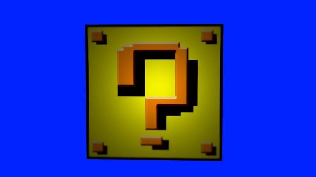 Mario Games Question Block - Blue Screen Animation смотреть онлайн