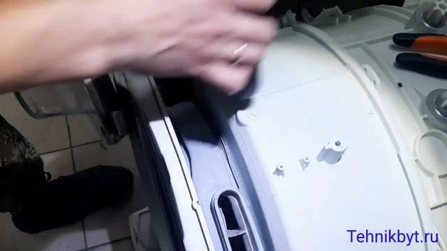 Полный разбор стиральной машины Hoover с сушкой, неразборный бак. Часть 1. смотреть онлайн
