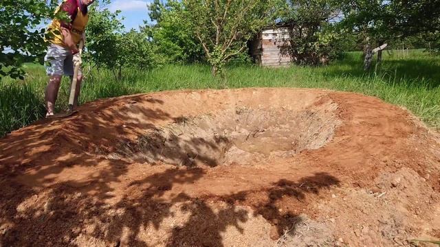 Копаю яму для воды и готовлю кушать на огне. смотреть онлайн