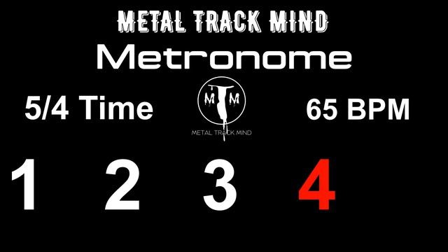 Metronome 5/4 Time 65 BPM visual numbers смотреть онлайн