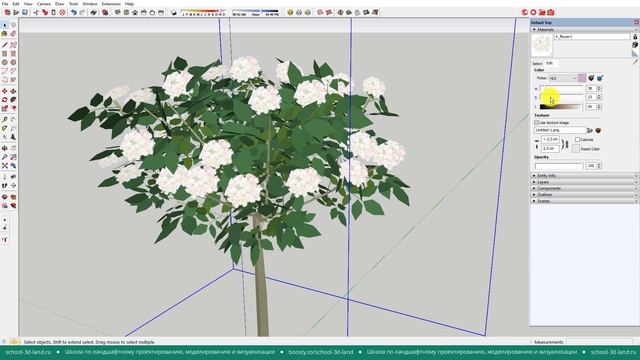 Редактирование деталей кустарника