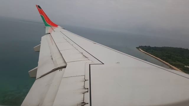 Kenya Airways E-190 Landing Abeid Amani Karume International Airport, Zanzibar