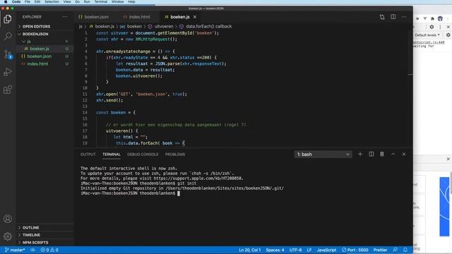 Data uit JSON stap: 4 boektitels aanvullen en op GitHub posten смотреть онлайн