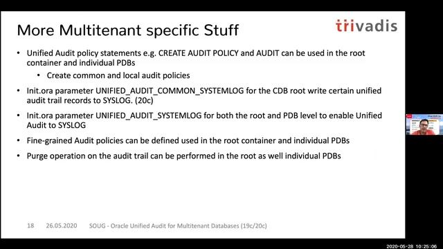 "Oracle Unified Audit for Multitenant Databases 19c/20c" by Stefan Oehrli смотреть онлайн