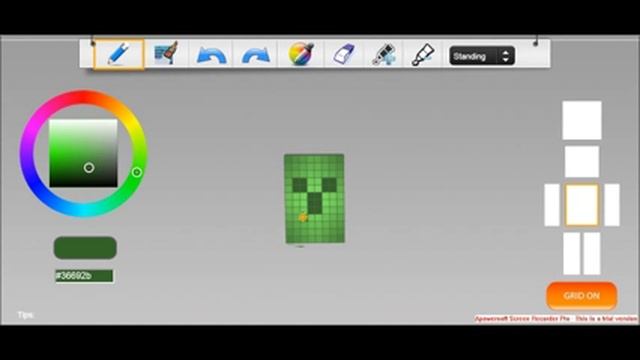 Minecraft Skin timelapse Creeper Girl смотреть онлайн