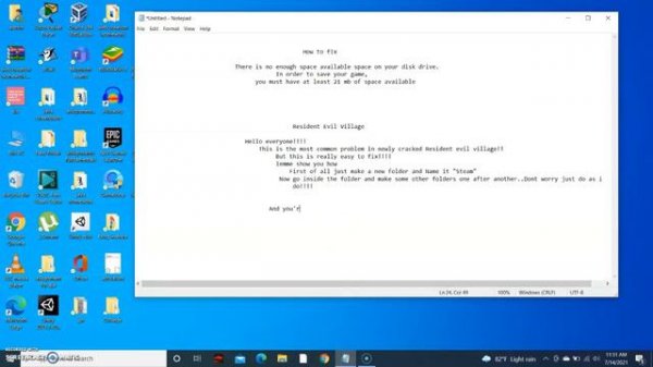 There is not enough available space on your disk drive, you must have atleast 21 MB space free | RE