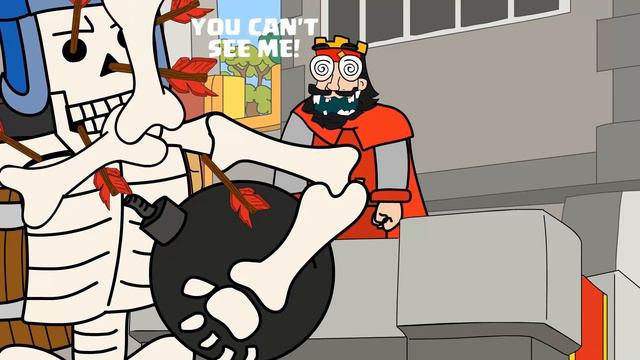 Clash Royale Animation #1: GIANT SKELETON VS KING (Parody) смотреть онлайн
