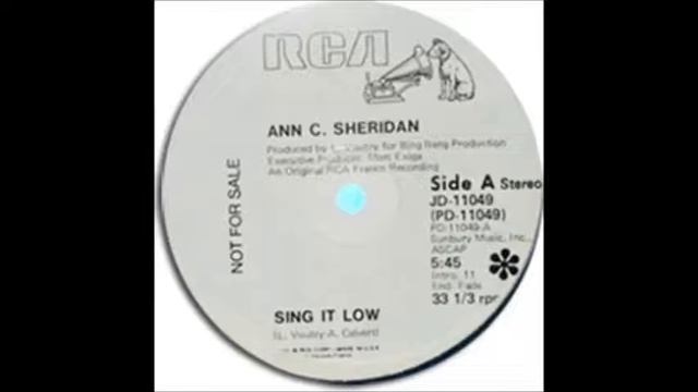 DISC SPOTLIGHT: “Sing It Low” by Ann C. Sheridan (1977) смотреть онлайн