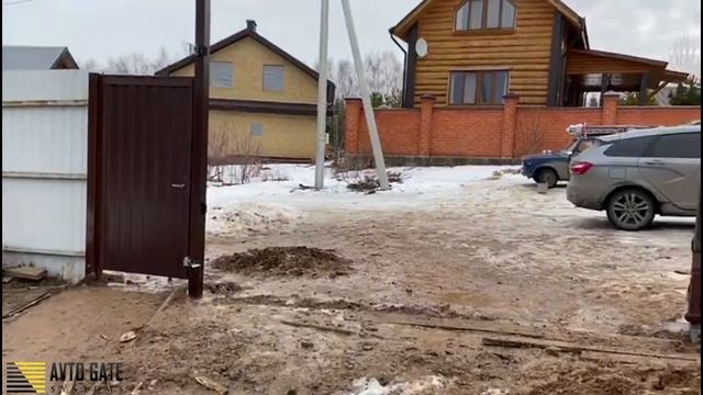 Откатные ворота из профнастила с калиткой смотреть онлайн