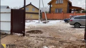 Откатные ворота из профнастила с калиткой