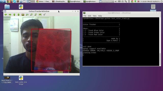 Object Tracking Demo using color as a feature смотреть онлайн
