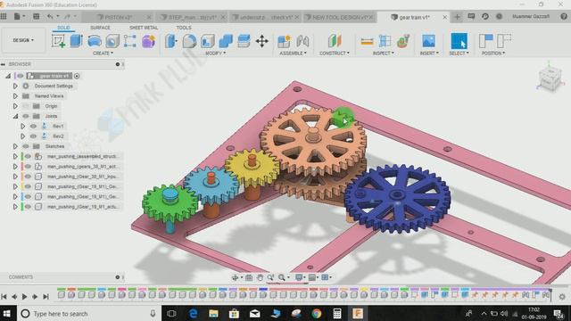 GEAR JOINTS - FUSION 360 TUTORIAL смотреть онлайн