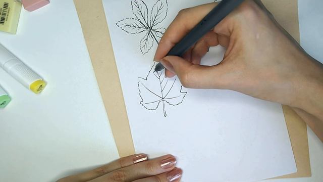 How to draw tree leaves, a simple drawing for sketching. Leaf doodle смотреть онлайн