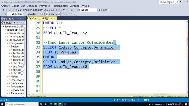 SQL Diferencias entre UNION y UNION ALL Funcionamiento смотреть онлайн