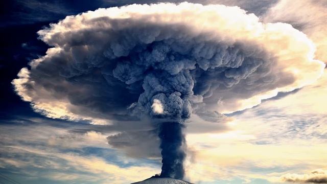 Картинка природа. Вулкан, дым, природа, извержение. смотреть онлайн