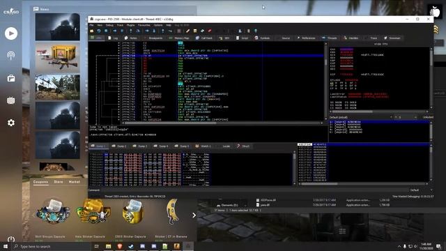 easy cheating in CS:GO using x32dbg (open-source debugger) смотреть онлайн