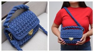 Вяжем сумочку кроссбоди с красивым узором