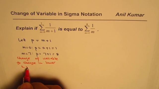 Change of Variable in Summation Sigma Notation смотреть онлайн