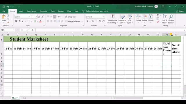 How To Create Simple and Attractive Student Attendance Sheet in Excel | Formula to Calculate Total смотреть онлайн
