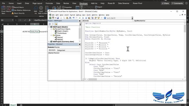?Convert Numbers To Word In Excel (Spell Number) | Excel VBA смотреть онлайн