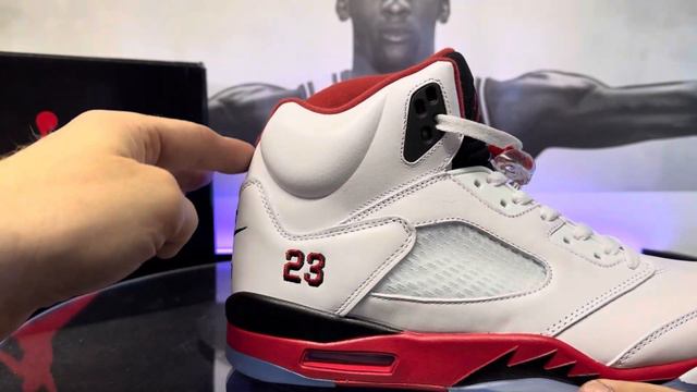 OG vibes! Jordan 5 fire red black tongue quality check on foot unboxing review COPSHOE 🔥🔥 смотреть онлайн