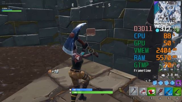 GeForce RTX 2060 -- Intel Core i3-8100 -- Fortnite Battle Royale FPS Test AA Textures Ultra смотреть онлайн