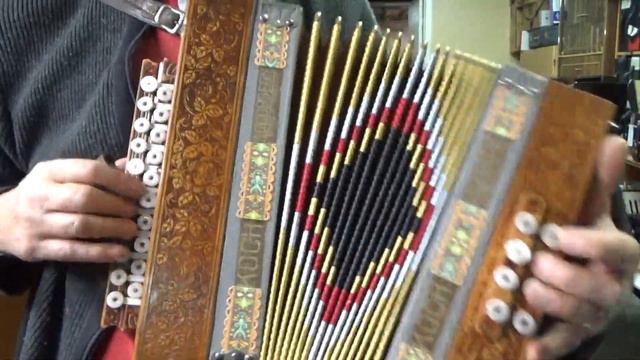 KOCH 8 bass diatonic button accordion the key is A/D made in Germany смотреть онлайн