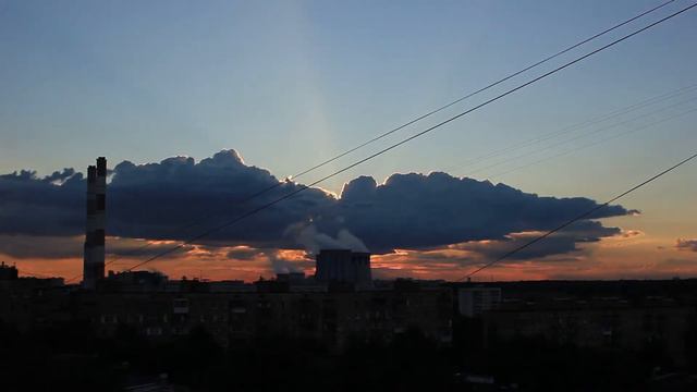 Москва - Необычный закат (timelaps) смотреть онлайн