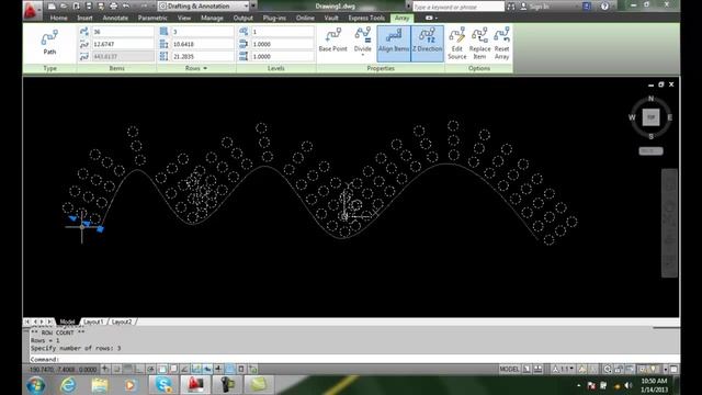 AutoCAD II 13-11 Path Array смотреть онлайн