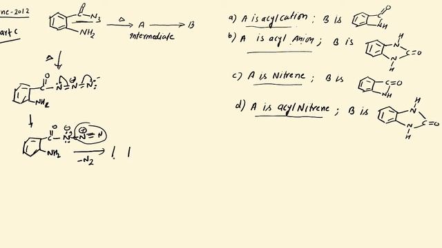 19.csir net 2012 part c organic chemistry question (curtius rearrangement) reaction with mechanism смотреть онлайн